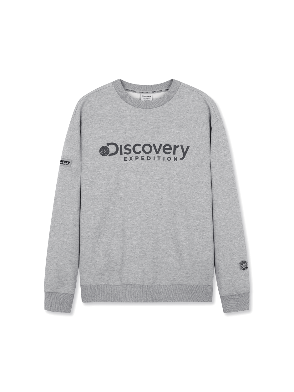 Discovery 經典款 大LOGO 長袖  大學T 灰色 男