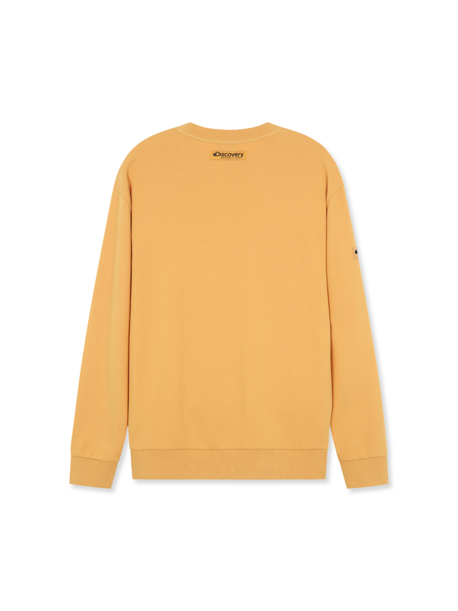 Discovery 經典款 大LOGO 長袖  大學T 黃色 男