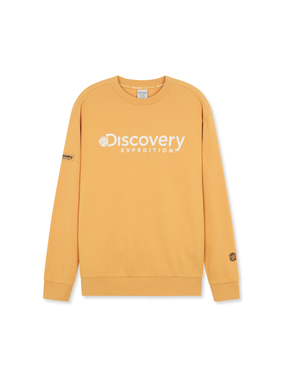 Discovery 經典款 大LOGO 長袖  大學T 黃色 男