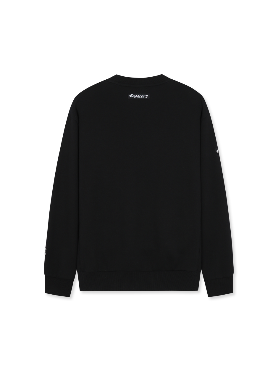 Discovery 素面 簡約 長袖  大學T 黑色 男