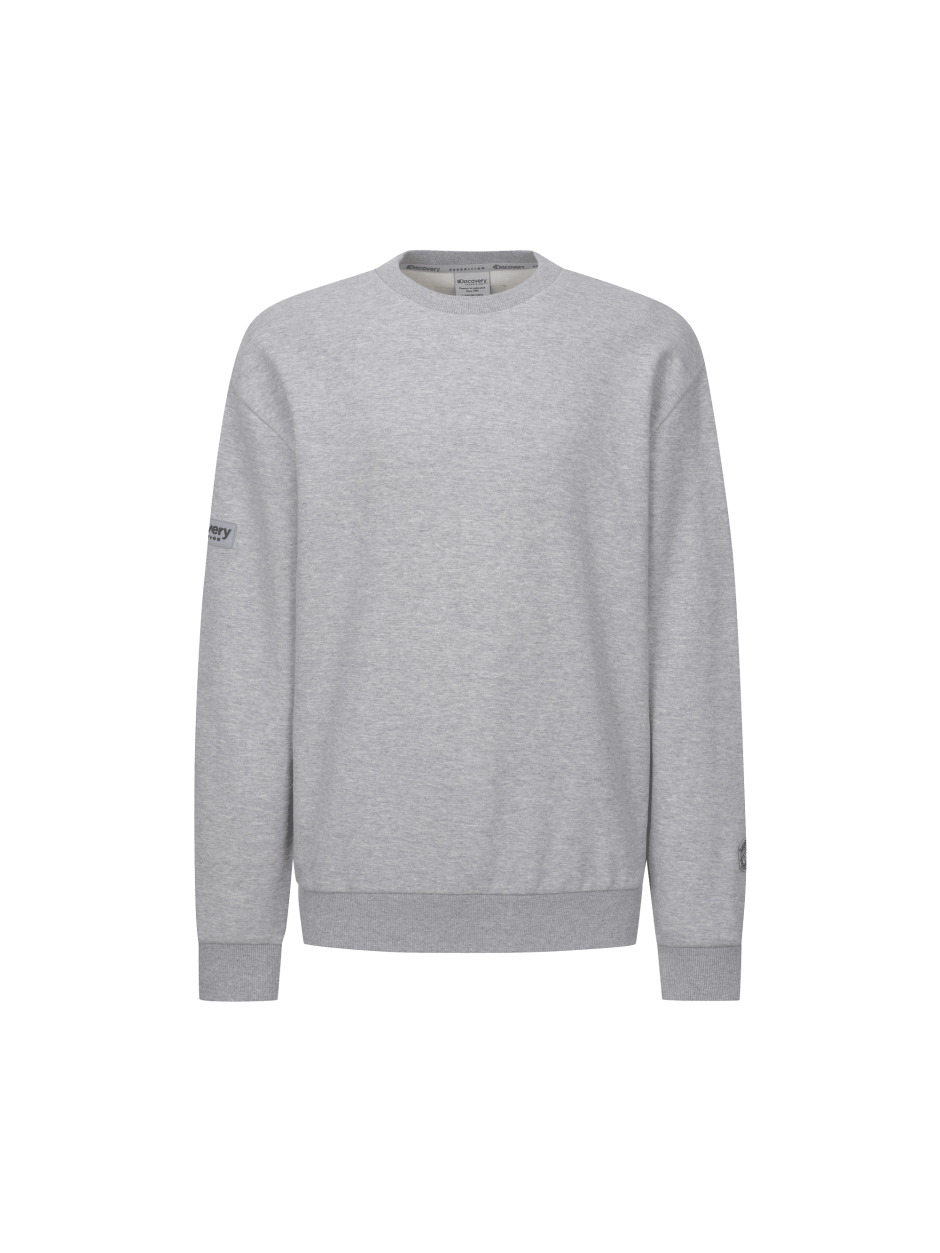 Discovery 素面 簡約 長袖  大學T 灰色 男