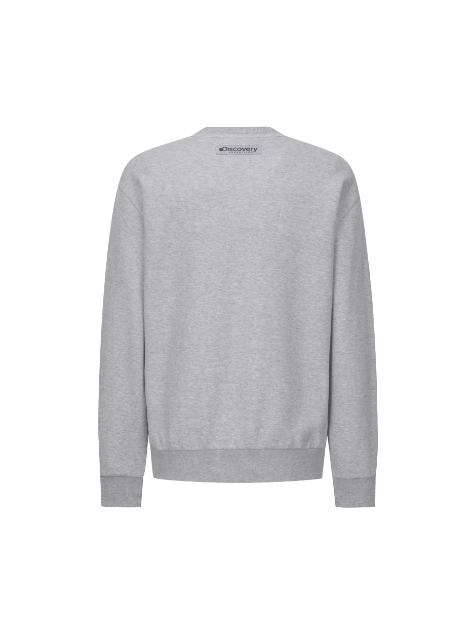 Discovery 素面 簡約 長袖  大學T 灰色 男