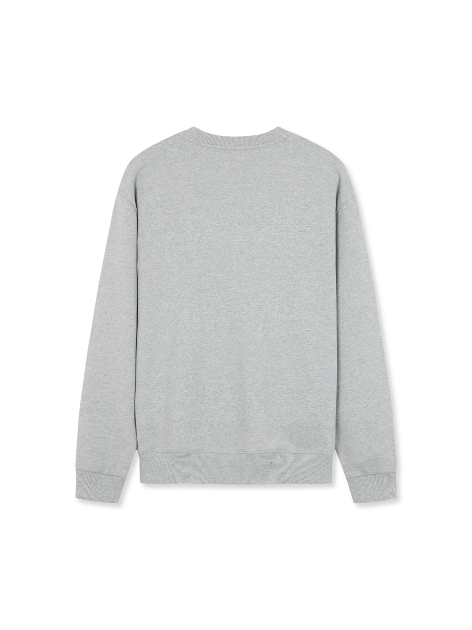 Decker Man 滑板彩色圖騰 長袖  大學T 灰色 男