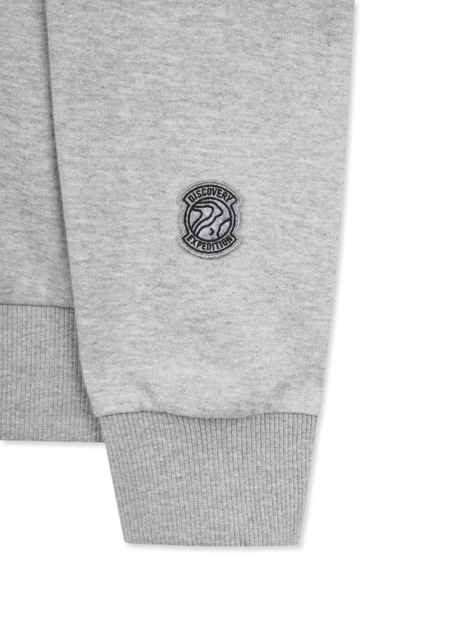 Discovery 素面經典 小標LOGO 長袖  大學T 灰色 男
