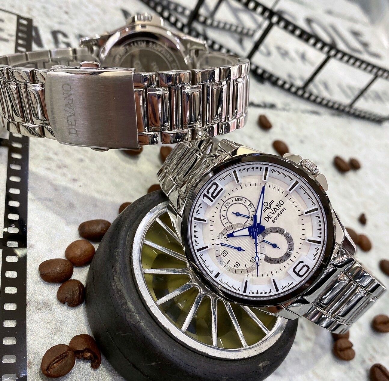 【DEVANO 帝凡諾】紳士三眼男錶 DV-5635MS-03 42mm 現代鐘錶