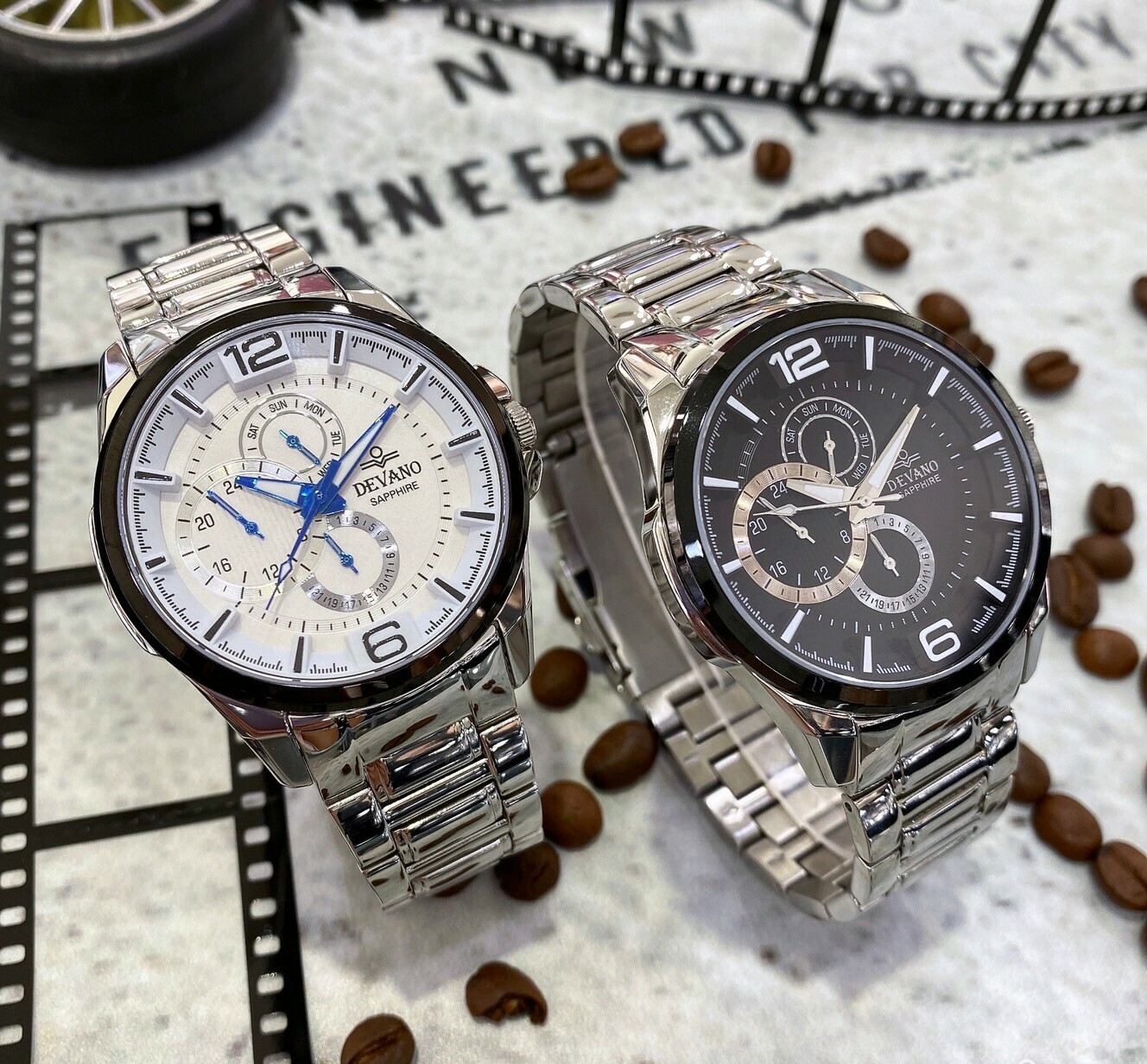 【DEVANO 帝凡諾】紳士三眼男錶 DV-5635MS-03 42mm 現代鐘錶