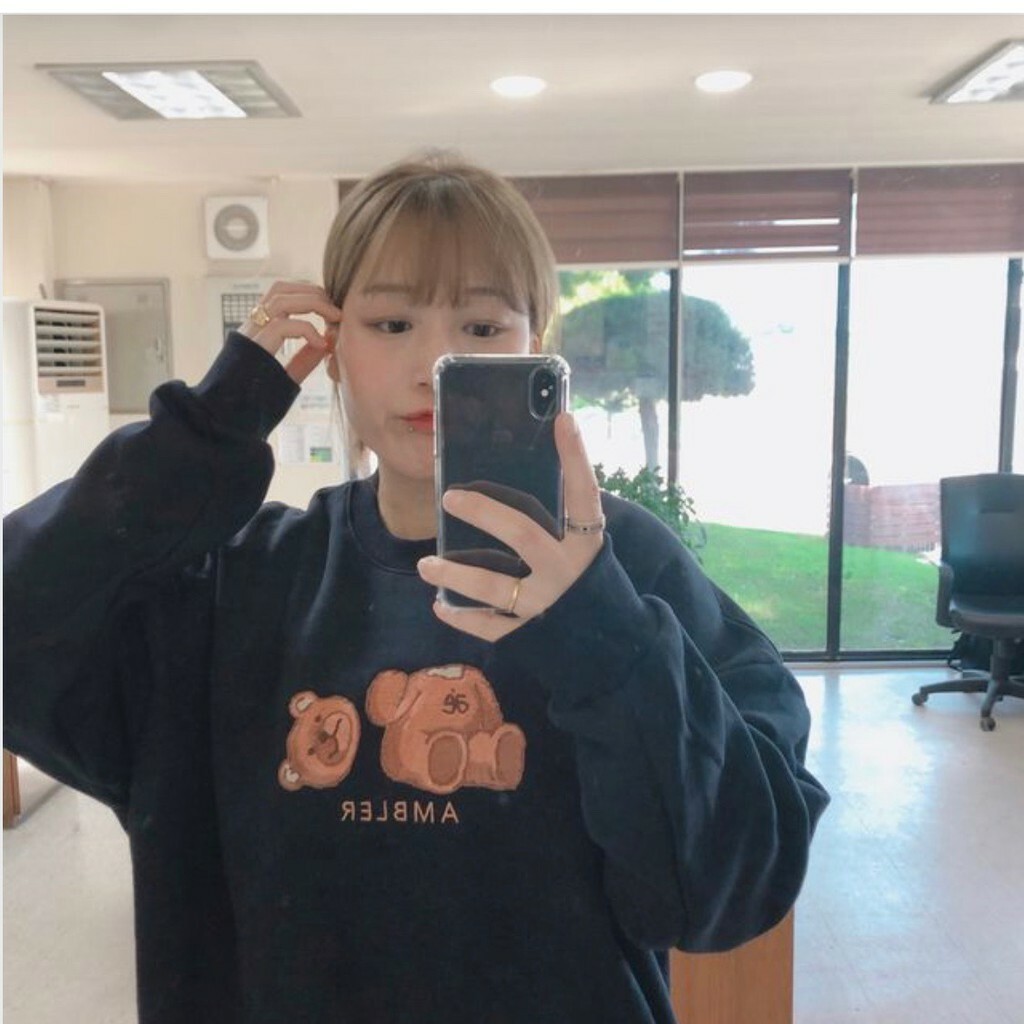 韓國 Ambler 斷頭熊 經典款 大學T 超質感的款式 刺繡大學T 刷毛款