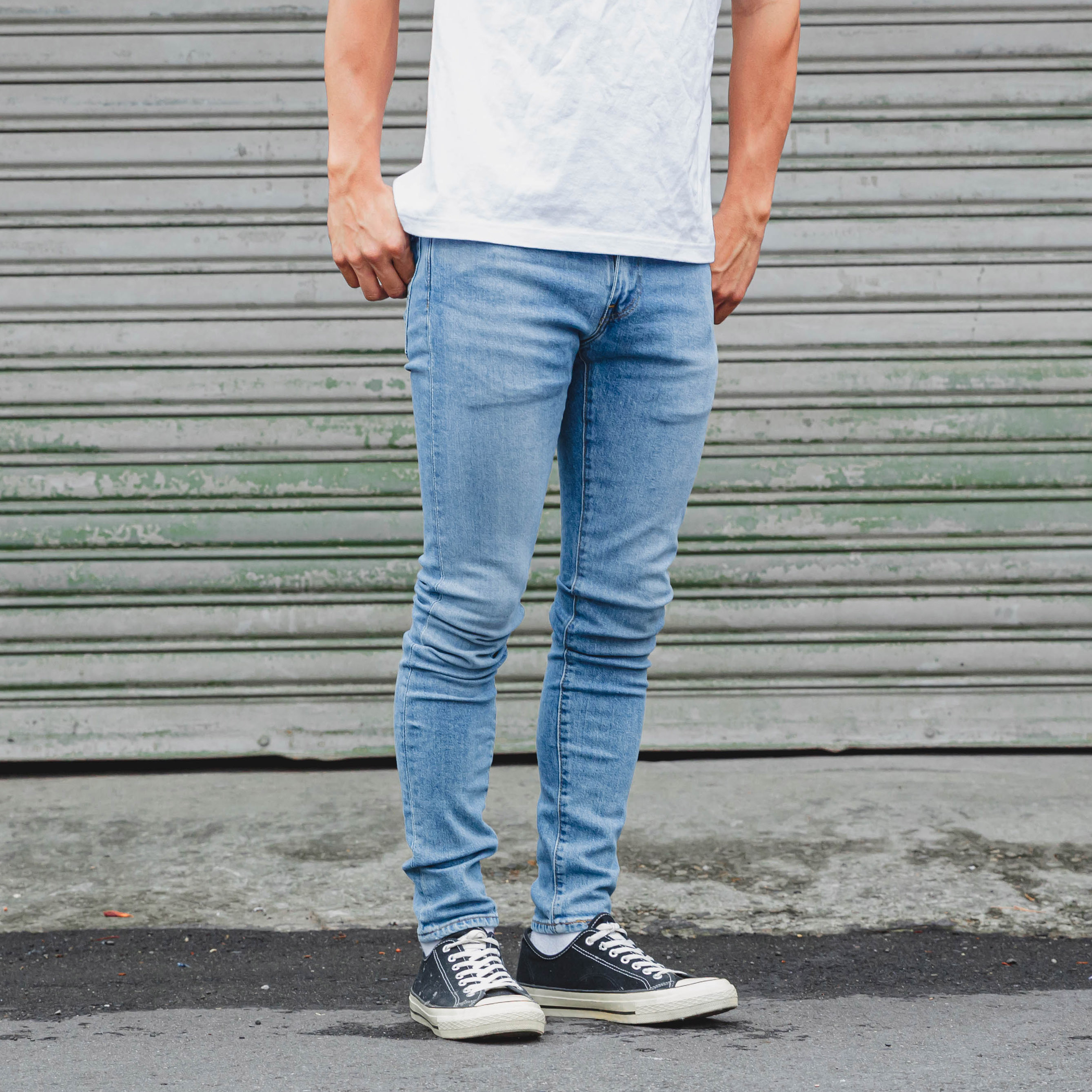 Levis SKINNY TAPER「0124淺藍」窄版 牛仔長褲 牛仔褲【LVS0124】