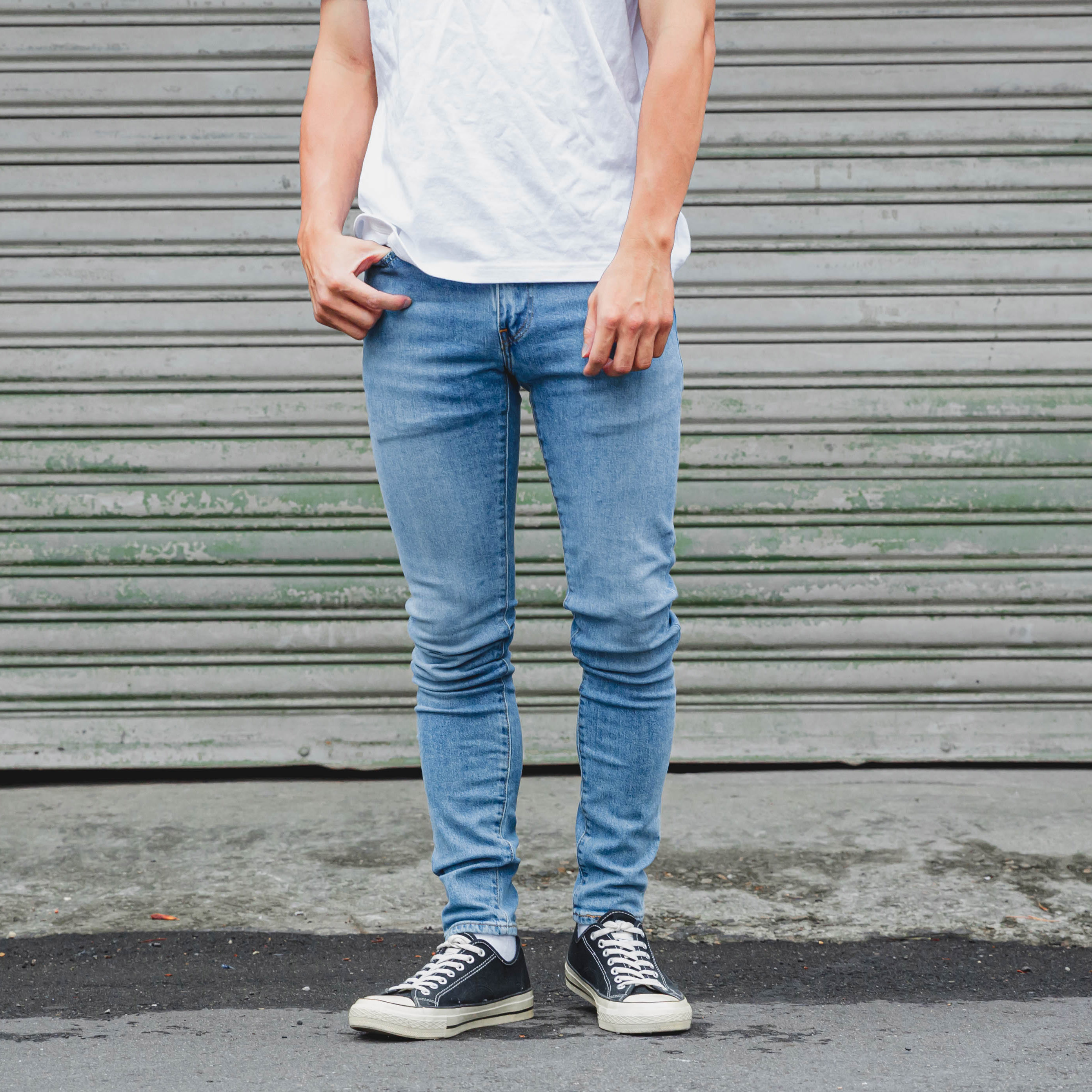 Levis SKINNY TAPER「0124淺藍」窄版 牛仔長褲 牛仔褲【LVS0124】