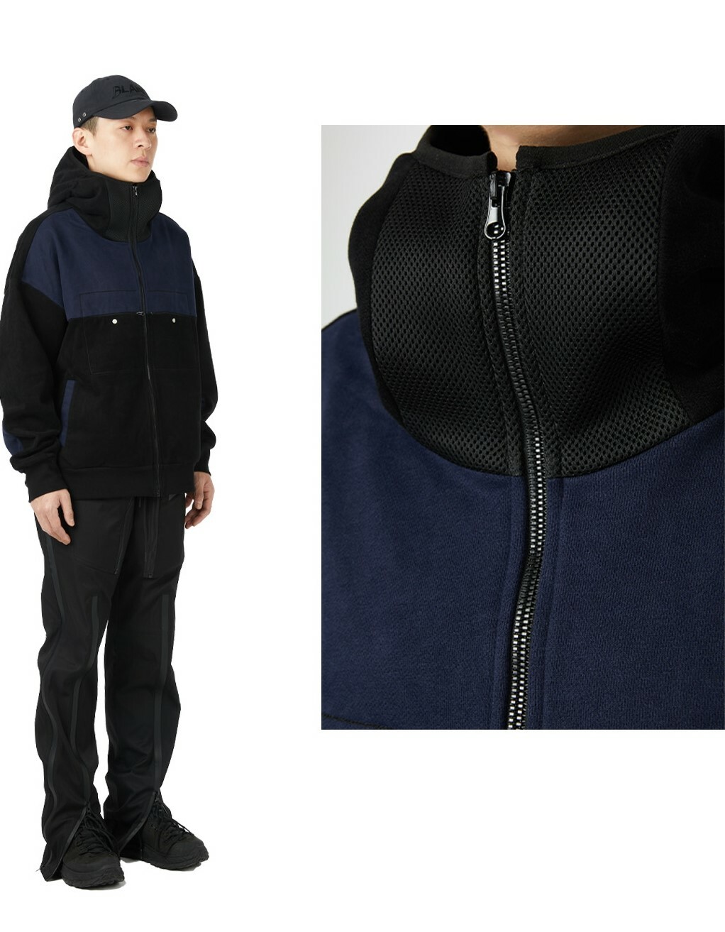 PUPILtravel 連帽柳釘機能拼接忍者連帽外套