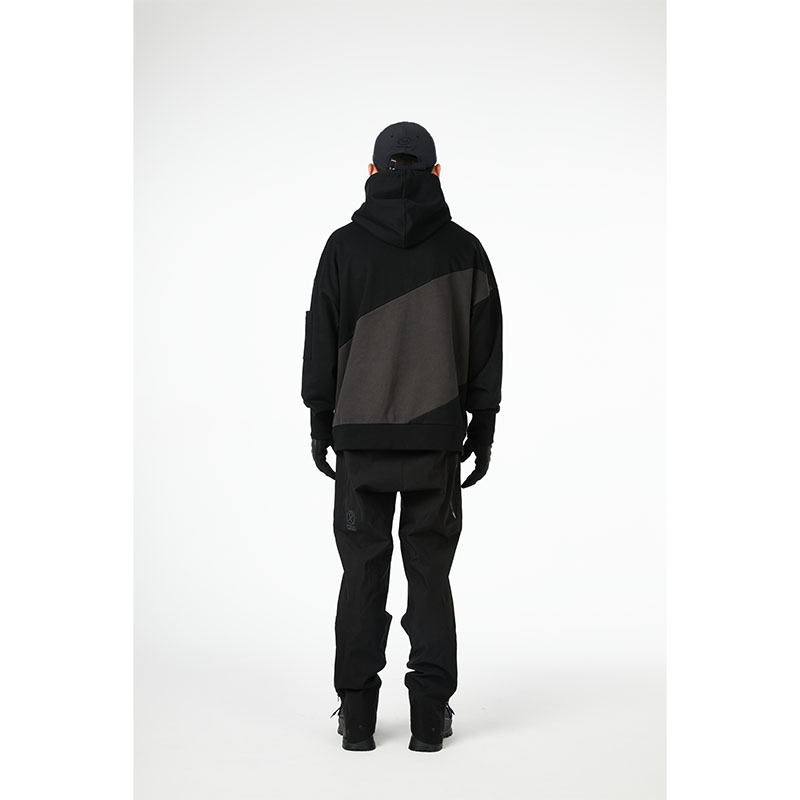 PUPILtravel 機能斜拼接忍者連帽衛衣外套