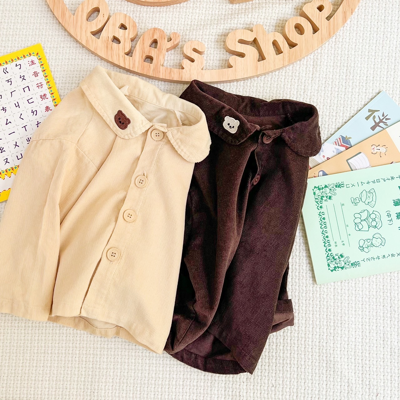 【限量】領子小熊-春秋燈芯絨外套(80-130)