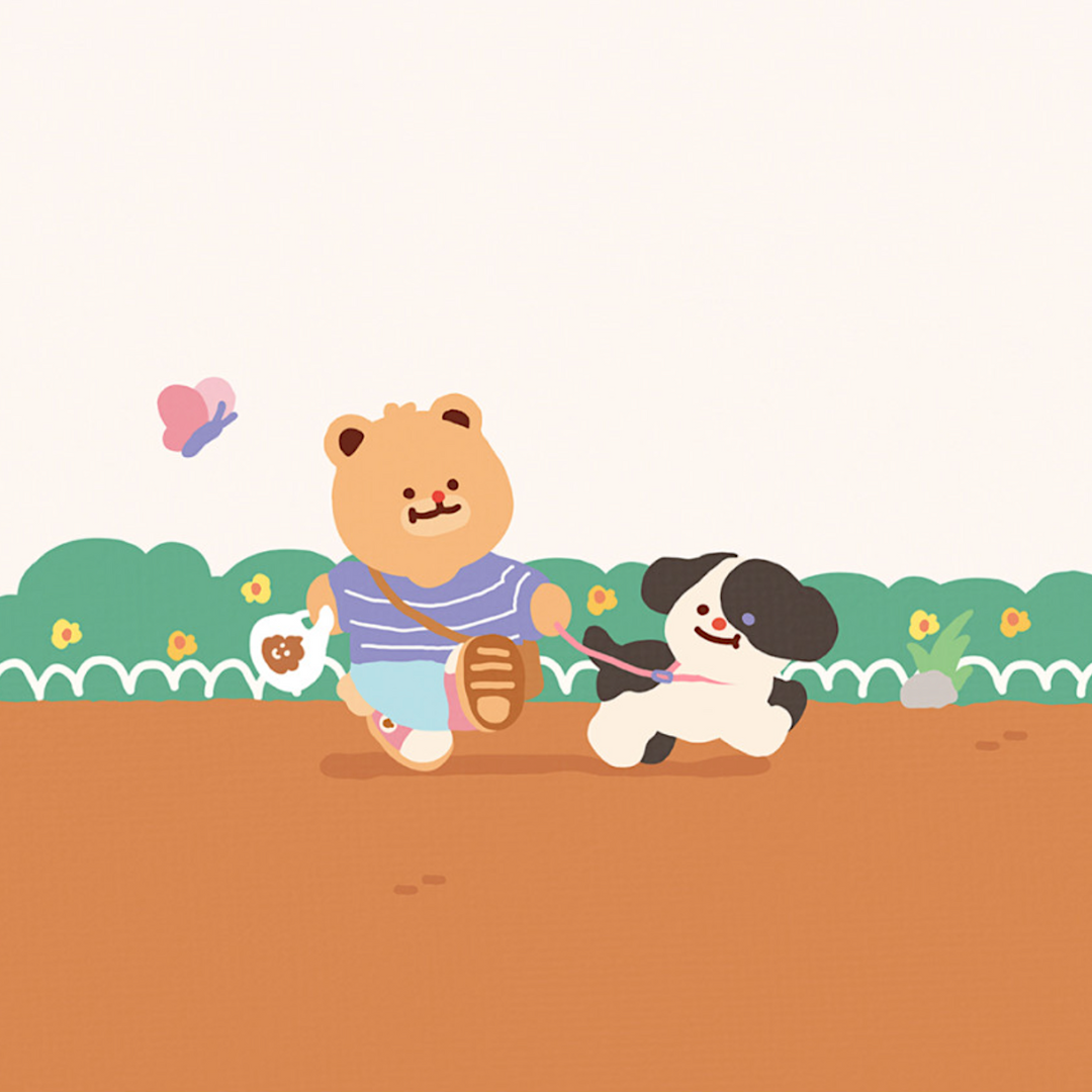 Khakiz Sticker－O-dang's Walk (Korean Stationery Brand)