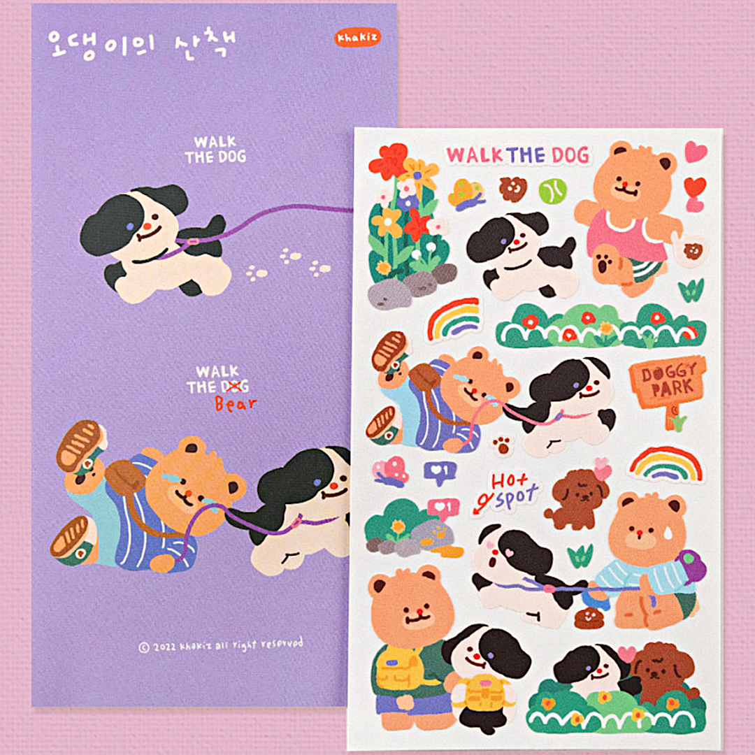 Khakiz Sticker－O-dang's Walk (Korean Stationery Brand)
