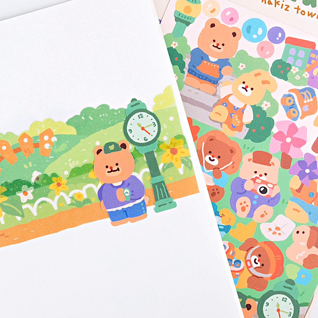 Khakiz Sticker－Town Park (Korean Stationery Brand)
