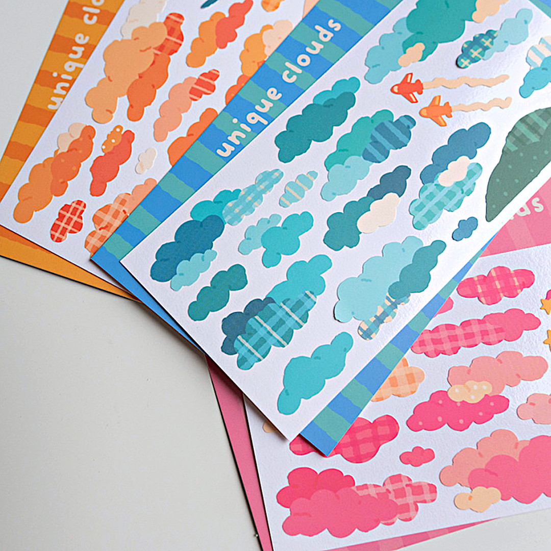 Khakiz Sticker－Unique Cloud Series (Korean Stationery Brand)