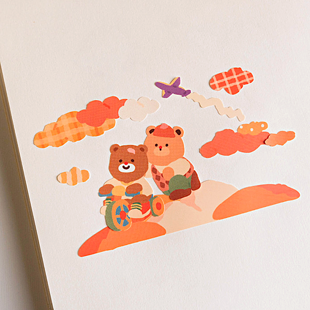 Khakiz Sticker－Unique Cloud Series (Korean Stationery Brand)