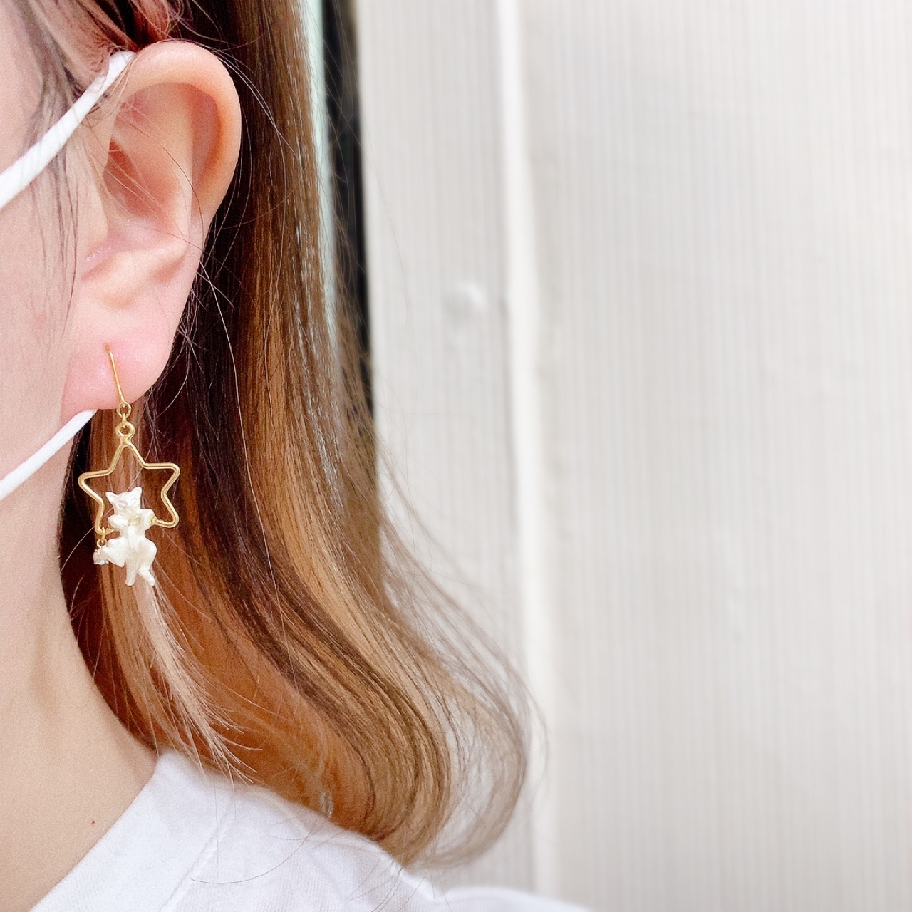 星形與貓咪耳環