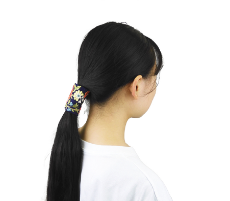 刺繡花鐵線入髮圈插 (網站限定優惠)