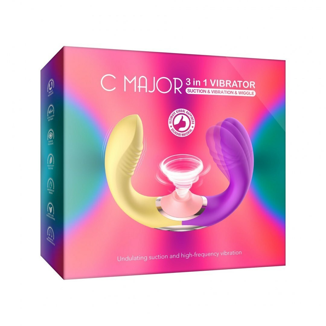 〔創新設計〕PureJoy 3合1 C Major 吸啜震動器