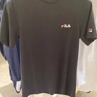 [S] FILA SMALL LINEAR SHORT SLEEVE T-SHIRT,BLACK, FS2RSE2111X-BLK (SFL113)