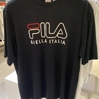 [S] FILA UNISEX STREET STYLE LOGO T-SHIRT,BLACK, FS2RSE2126X-BLK (SFL117)