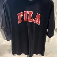 [S] FILA VARSITY LOGO SHORT SLEEVE T-SHIRT, BLACK, FS2RSD2105X-BLK (SFL122)