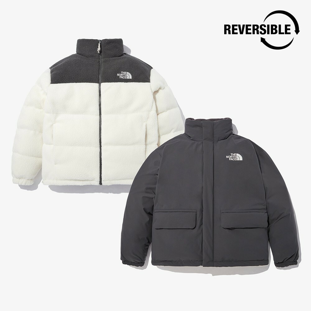 THE NORTH FACE 白標 ROSCOE RVS HYBRID 雙面羽絨外套 灰白 NJ1DN60L