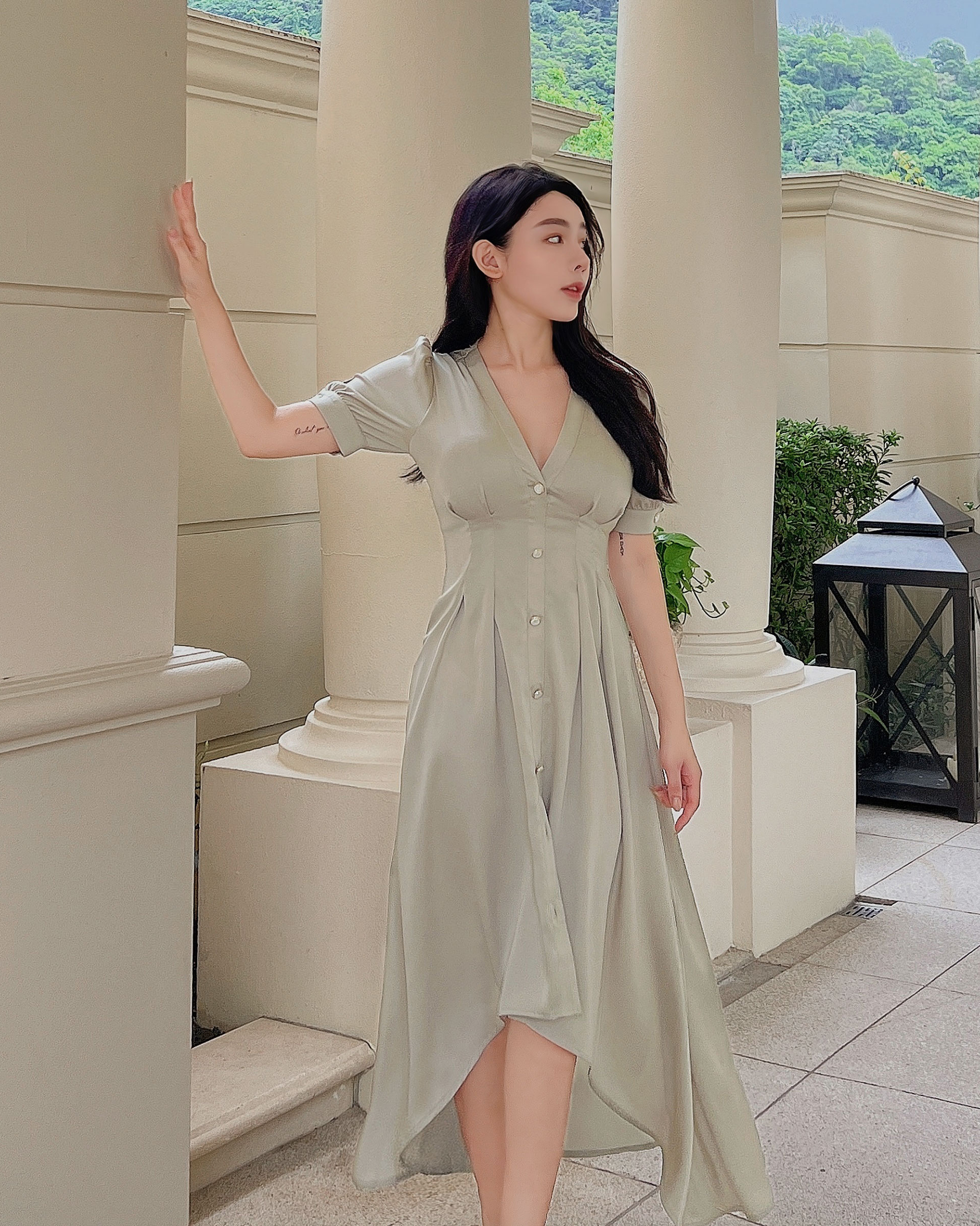 ⭒訂製-鄰家女孩不規則裙擺長洋