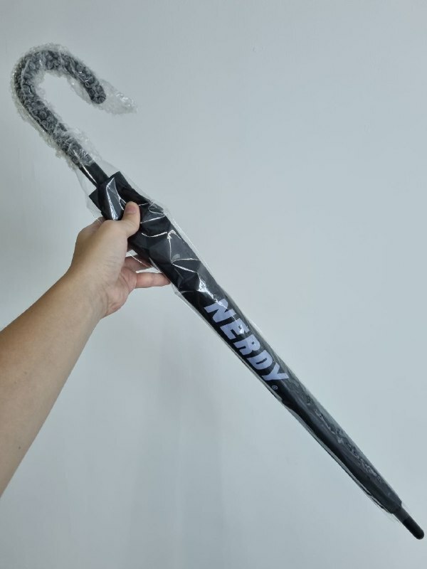 [S] NERDY LOGO UMBRELLA 60cm(length),BLACK, SN114 (SN114) (Self collection only)