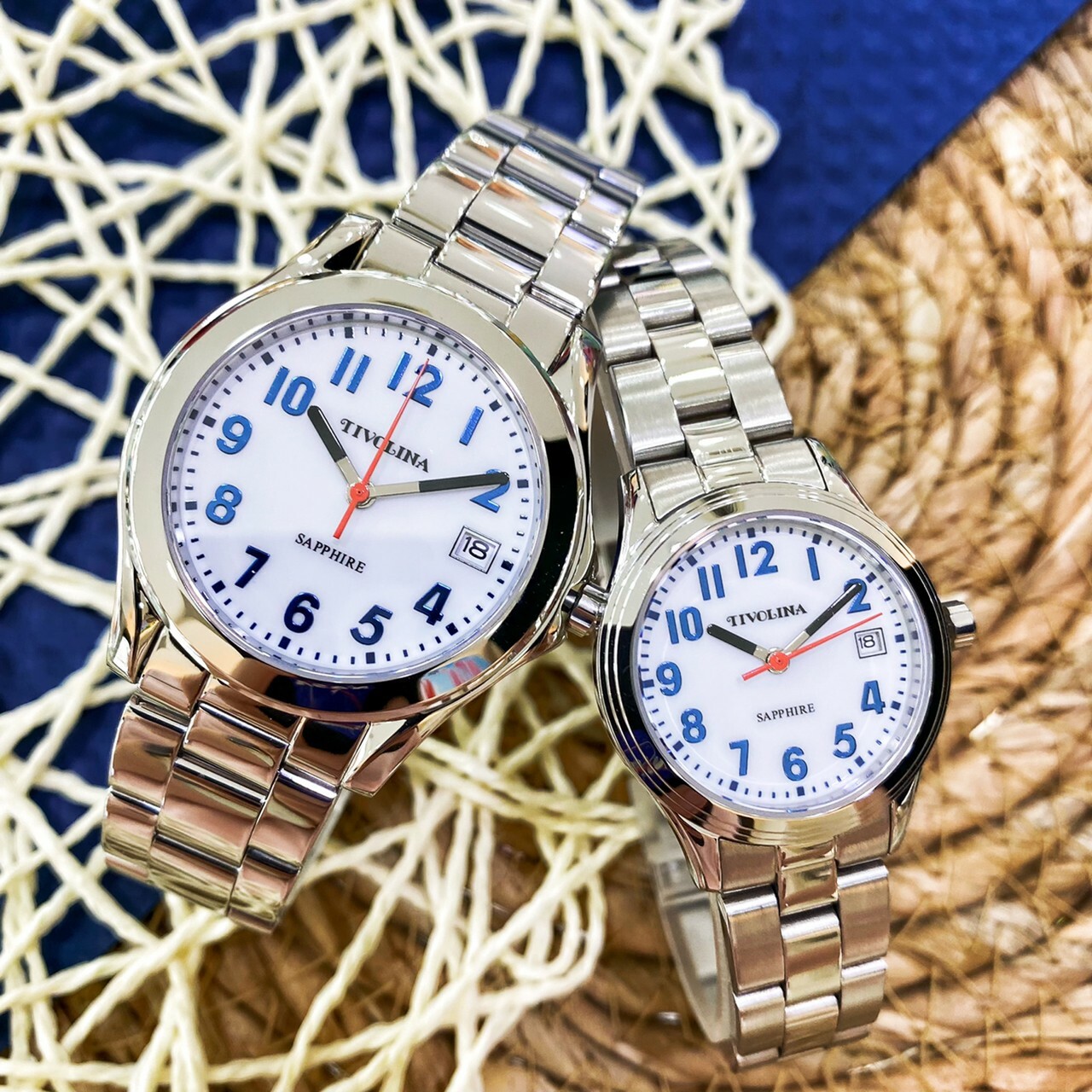 【TIVOLINA小紅帽】注重細節標準時刻情人對錶 MAW3771-BA (38mm) /LAW3769-BA(28mm)  現代鐘錶