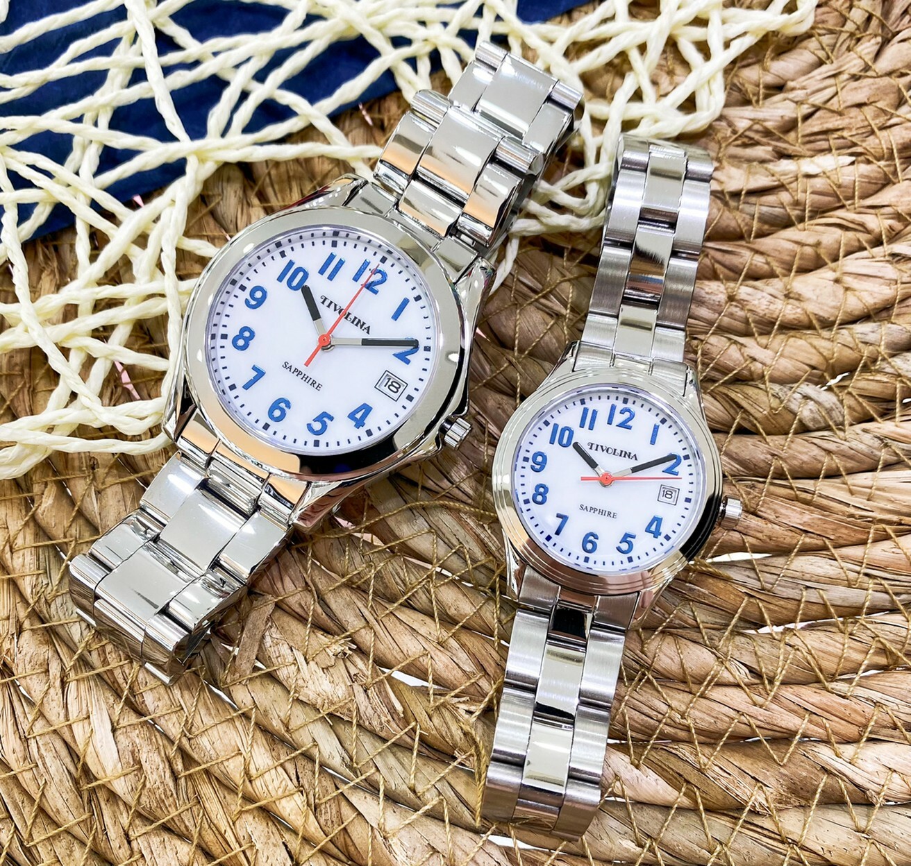 【TIVOLINA小紅帽】注重細節標準時刻情人對錶 MAW3771-BA (38mm) /LAW3769-BA(28mm)  現代鐘錶