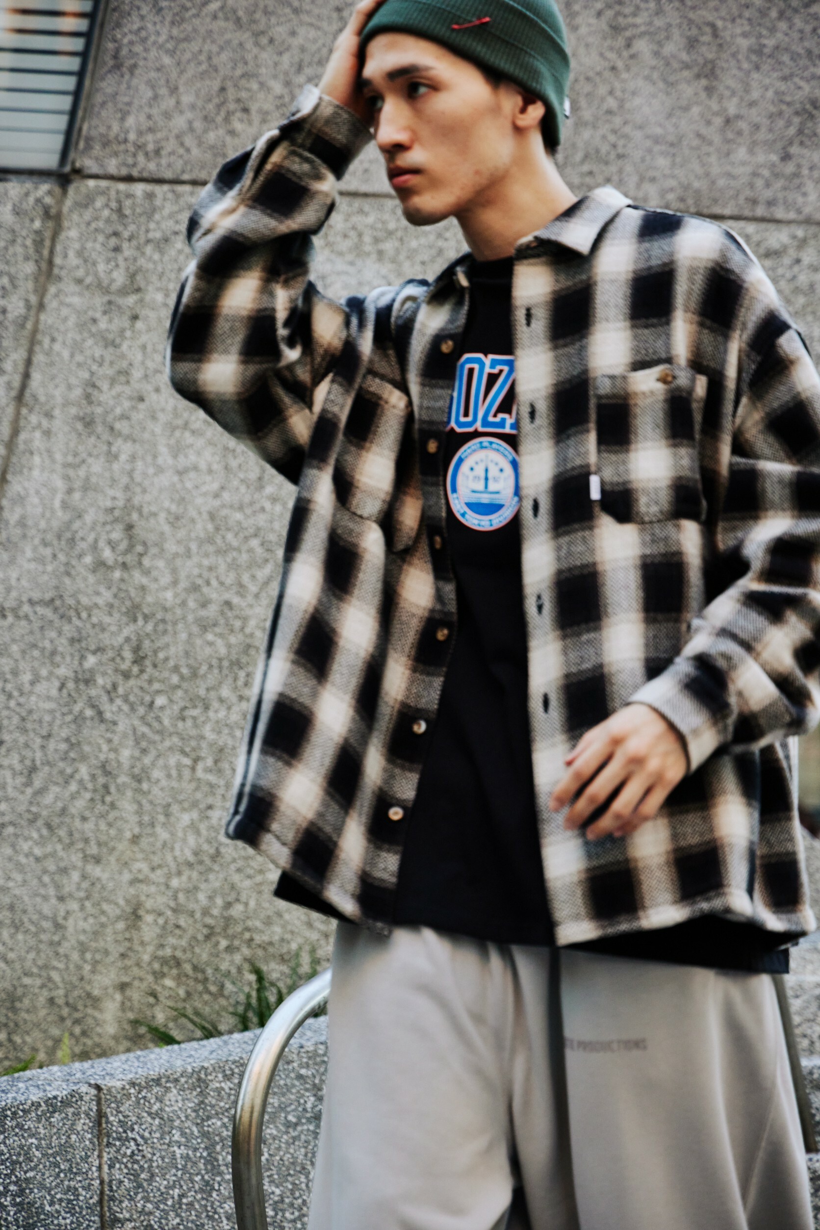 KEBOZ - OMBRE CHECK L/S SHIRT