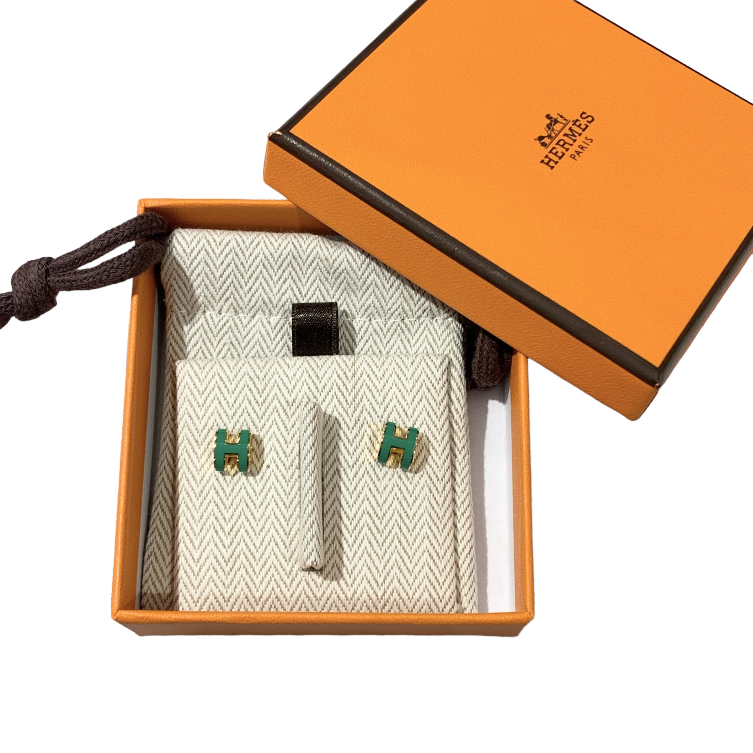 Hermès H型 mini 耳くぎ Mini Pop H earrings | Hermès USA