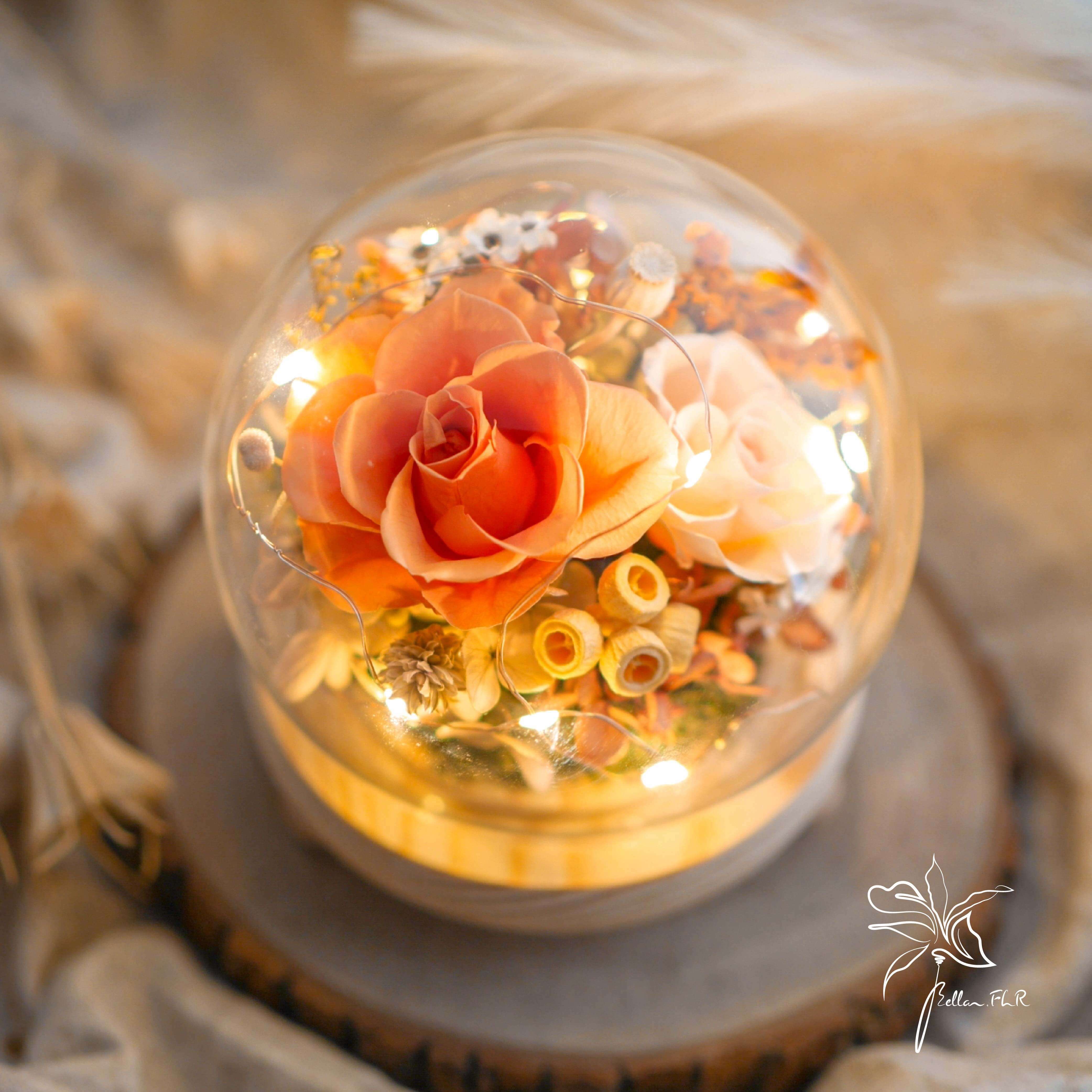 【微戀秋風】圓形玻璃花盅-小