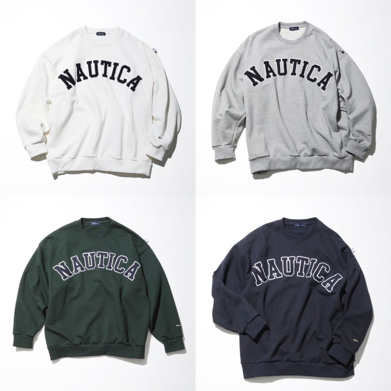 NAUTICA 電繡 LOGO 圓領 大學TEE