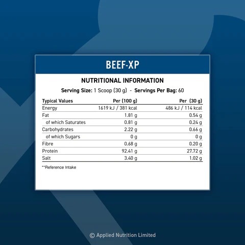Applied Nutrition - Beef-XP 不含乳製品水解牛肉蛋白粉