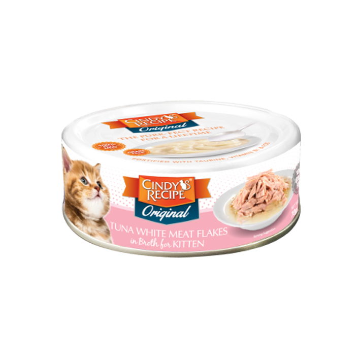 Cindy's Recipe Tuna White Meat Flakes in Broth for Kitten 70g