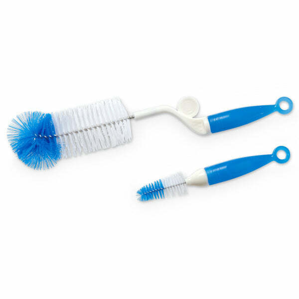 KUKU 360° 旋轉抗菌奶瓶刷-藍色 KU5468-B