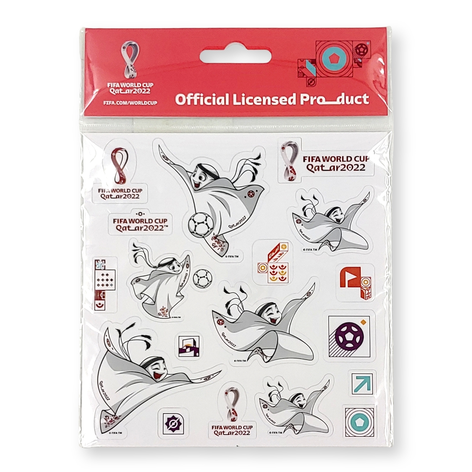 2022年世界盃吉祥物貼紙(一套2張)