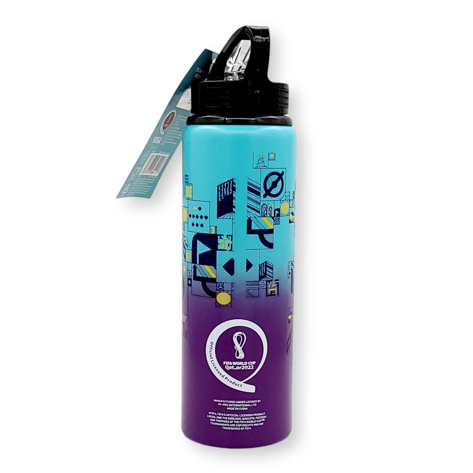 2022年世界盃漸變色有管金屬水樽