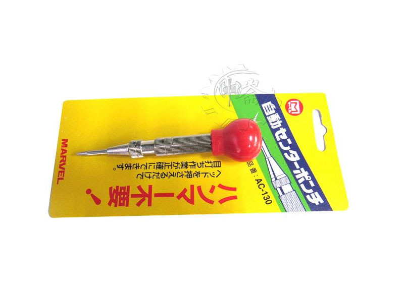 ＊中崙五金【附發票】日本製 MARVEL 自動中心沖 130mm 按壓式設計 壓頭加大 AC-130