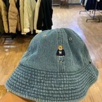 [S] WHO.A.U STEVE EMBROIDERED BEAR BUCKET HAT,NAVY, WHACC4742A-NAVY (SWAU25)