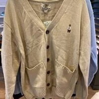 [S] WHO.A.U STEVE V-NECK CARDIGAN,BEIGE, WHCKC1101U-BEIGE (SWAU27)