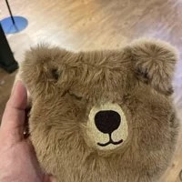 [S] WHO.A.U TEDDY BEAR WALLET,BROWN, WHAQBBT34A-BROWN (SWAU32)