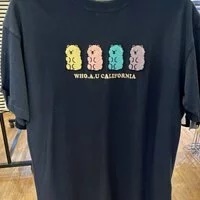 [S] WHO.A.U 4 JELLY BEARS PATCH T-SHIRT,NAVY, WHRPC2693U-NAVY (SWAU43)