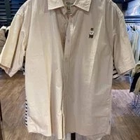 [S] WHO.A.U STEVE SHIRT SHORT SLEEVE,BEIGE, WHYWBB709U-BEIGE (SWAU46)