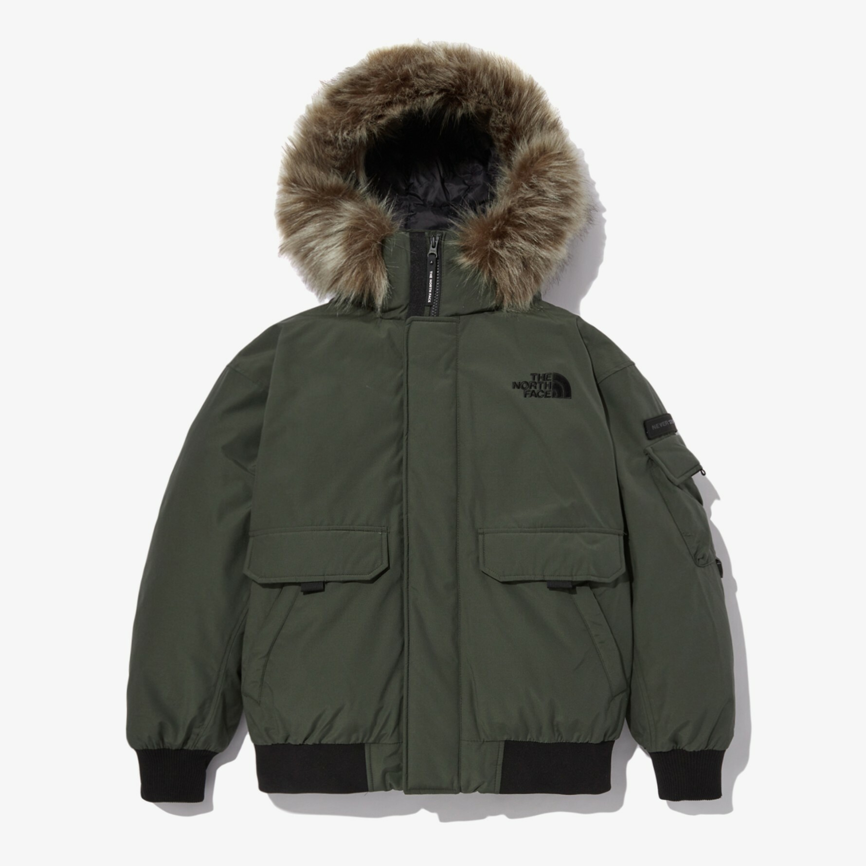 THE NORTH FACE POLAR AIR DOWN 連帽 飛行外套 軍綠 NJ1DN86B