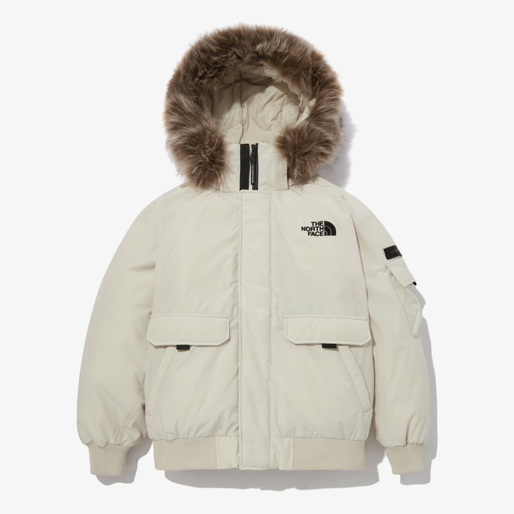 THE NORTH FACE POLAR AIR DOWN 連帽 飛行外套 白 NJ1DN86C