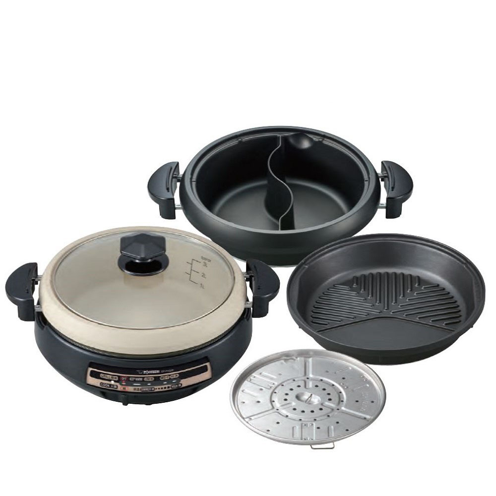 象印 220V 4合1鴛鴦燒烤火鍋多功能電鍋【香港行貨 一年保用】 -EP-PVQ30